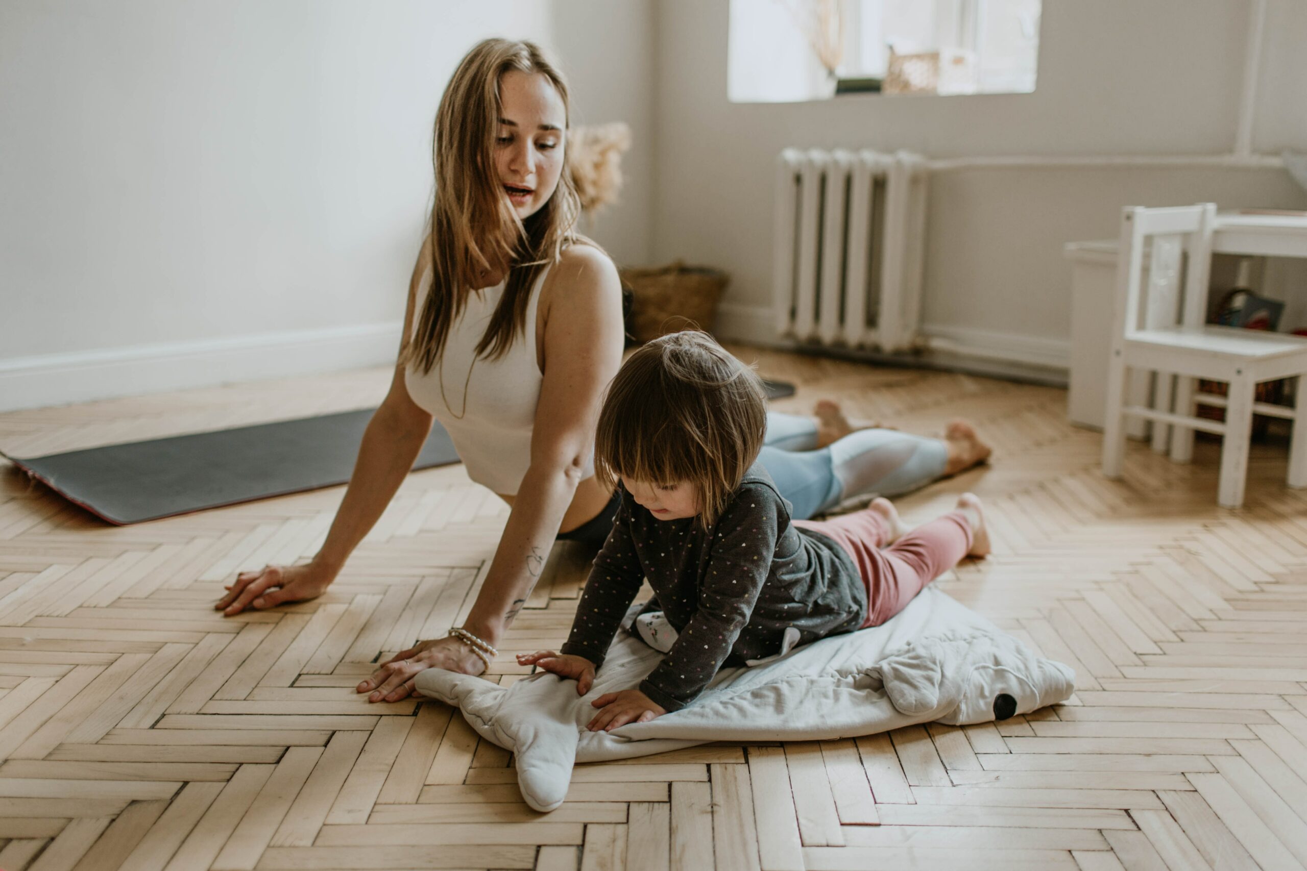 stretching-with-child